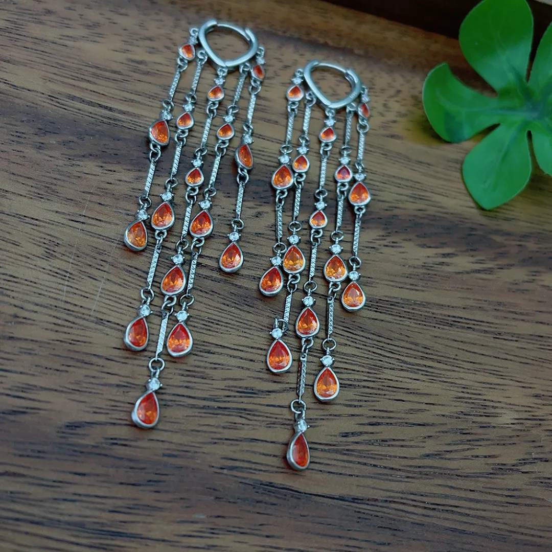 Teardrop Phoenix-Tail Ear Clip — S925